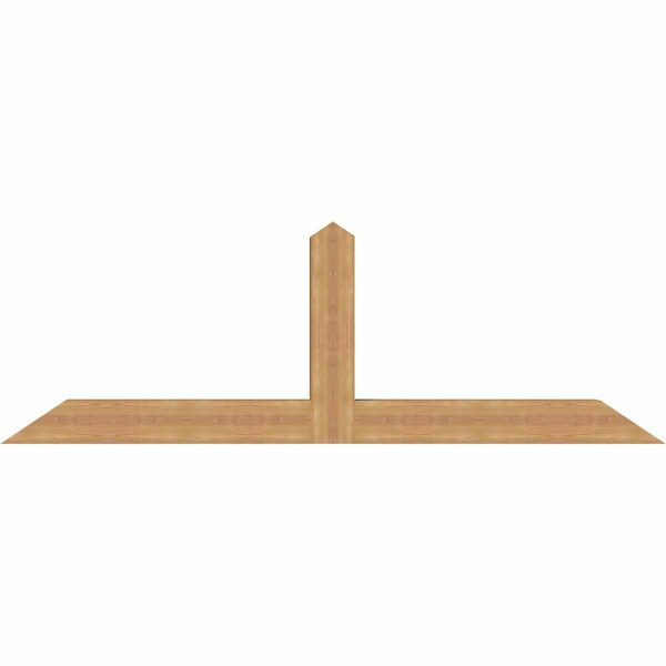 Ekena Millwork Portland Smooth Timber Gable Bracket, Western Red Cedar, 84"W x 28"H x 5 1/2"D x 5 1/2"F, 8/12 Pitch GBW084X28X0606POR00SWR - main